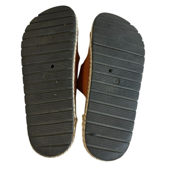 Chinese Laundry Surfs Up  Double Buckle Strap Cognac Espadrille Flat Sandals 9 - Picture 11 of 14